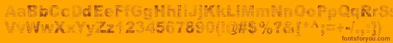 Onnenmyyra Font – Brown Fonts on Orange Background