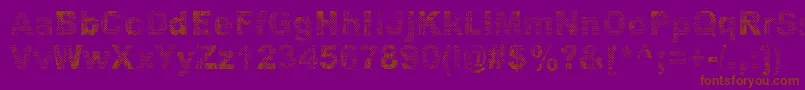 Onnenmyyra Font – Brown Fonts on Purple Background