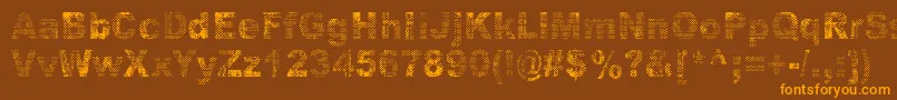 Onnenmyyra Font – Orange Fonts on Brown Background