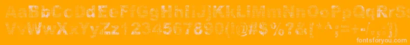 Onnenmyyra Font – Pink Fonts on Orange Background