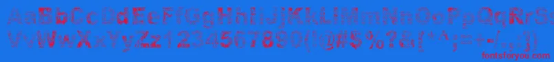 Onnenmyyra Font – Red Fonts on Blue Background