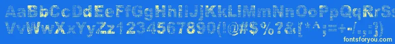 Onnenmyyra Font – Yellow Fonts on Blue Background