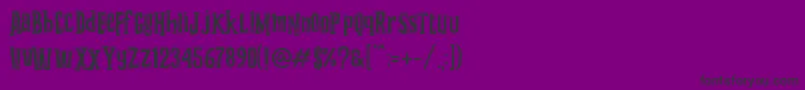 フォントGrooving – 紫の背景に黒い文字