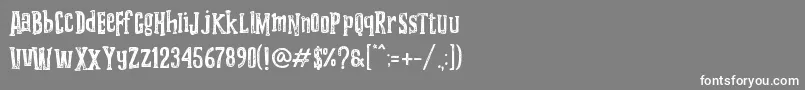 フォントGrooving – 灰色の背景に白い文字