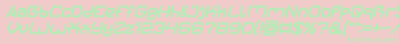 Groovy Kind Of Life Bold Italic Font – Green Fonts on Pink Background