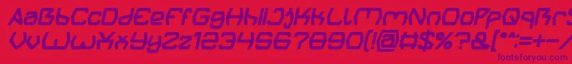 フォントGroovy Kind Of Life Bold Italic – 赤い背景に紫のフォント