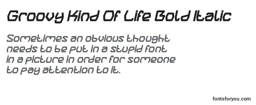 Шрифт Groovy Kind Of Life Bold Italic