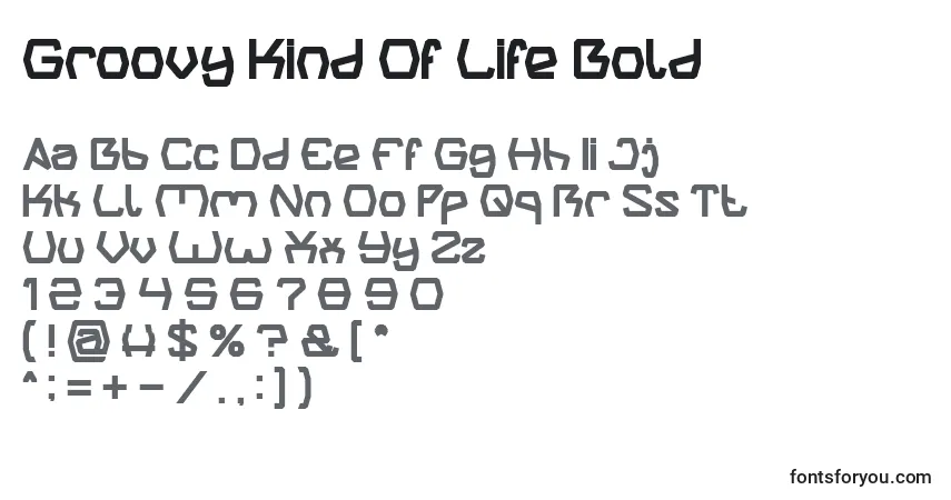 Шрифт Groovy Kind Of Life Bold – алфавит, цифры, специальные символы