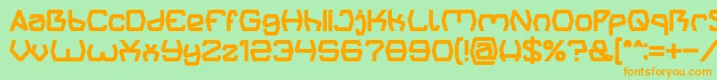 Groovy Kind Of Life Bold Font – Orange Fonts on Green Background