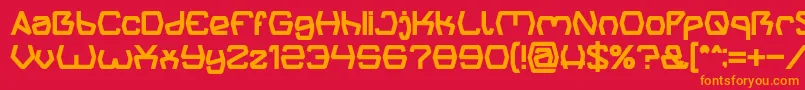 フォントGroovy Kind Of Life Bold – 赤い背景にオレンジの文字