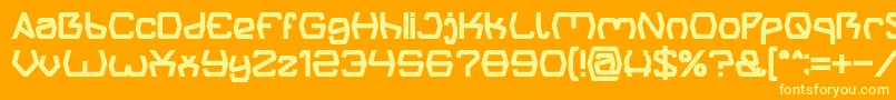 Groovy Kind Of Life Bold Font – Yellow Fonts on Orange Background