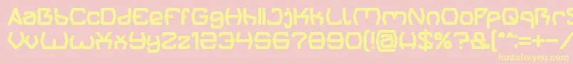 Groovy Kind Of Life Bold Font – Yellow Fonts on Pink Background