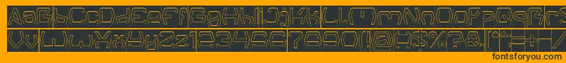 Шрифт Groovy Kind Of Life Hollow Inverse – чёрные шрифты на оранжевом фоне