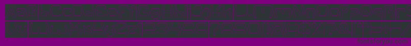 Groovy Kind Of Life Hollow Inverse-Schriftart – Schwarze Schriften auf violettem Hintergrund