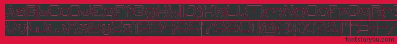 Groovy Kind Of Life Hollow Inverse Font – Black Fonts on Red Background