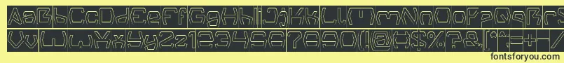 Groovy Kind Of Life Hollow Inverse Font – Black Fonts on Yellow Background