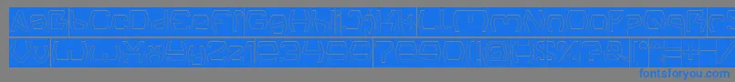 Groovy Kind Of Life Hollow Inverse Font – Blue Fonts on Gray Background