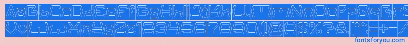 Шрифт Groovy Kind Of Life Hollow Inverse – синие шрифты на розовом фоне
