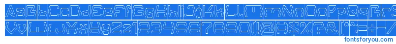 Шрифт Groovy Kind Of Life Hollow Inverse – синие шрифты
