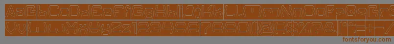Groovy Kind Of Life Hollow Inverse Font – Brown Fonts on Gray Background