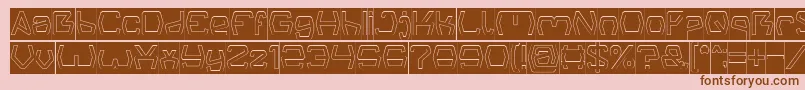 Шрифт Groovy Kind Of Life Hollow Inverse – коричневые шрифты на розовом фоне