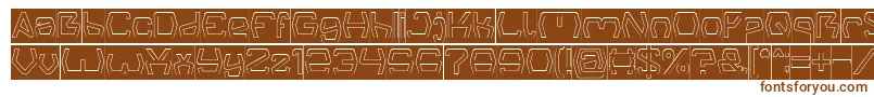 Groovy Kind Of Life Hollow Inverse Font – Brown Fonts on White Background