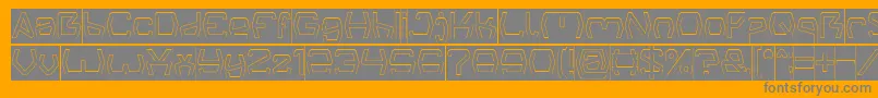 Groovy Kind Of Life Hollow Inverse Font – Gray Fonts on Orange Background