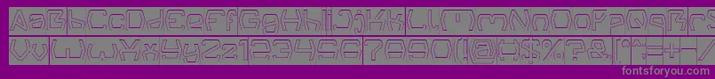 Groovy Kind Of Life Hollow Inverse Font – Gray Fonts on Purple Background