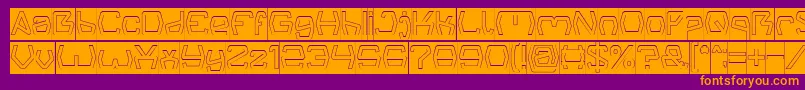 Groovy Kind Of Life Hollow Inverse Font – Orange Fonts on Purple Background