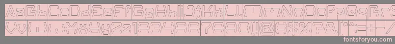 Groovy Kind Of Life Hollow Inverse Font – Pink Fonts on Gray Background