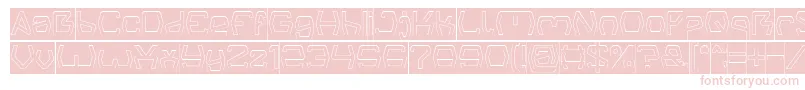 Groovy Kind Of Life Hollow Inverse Font – Pink Fonts on White Background