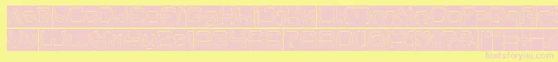 Groovy Kind Of Life Hollow Inverse Font – Pink Fonts on Yellow Background