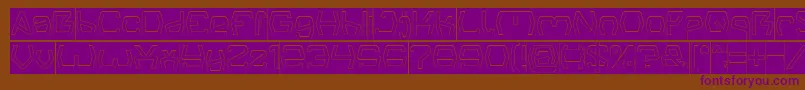 Groovy Kind Of Life Hollow Inverse Font – Purple Fonts on Brown Background