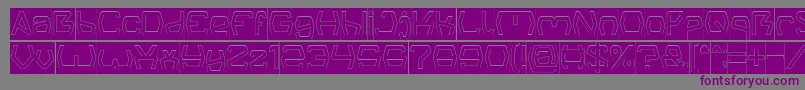 Groovy Kind Of Life Hollow Inverse Font – Purple Fonts on Gray Background