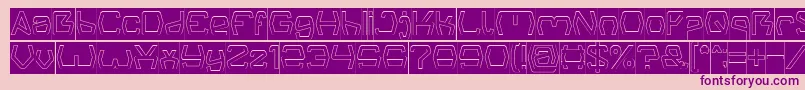 Шрифт Groovy Kind Of Life Hollow Inverse – фиолетовые шрифты на розовом фоне