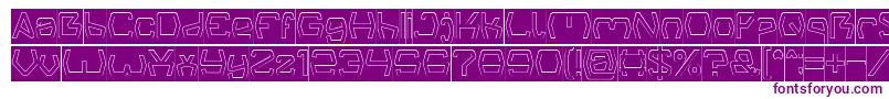 Groovy Kind Of Life Hollow Inverse Font – Purple Fonts on White Background