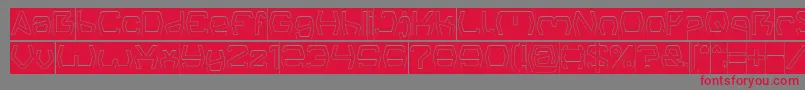 Groovy Kind Of Life Hollow Inverse Font – Red Fonts on Gray Background