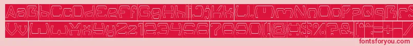 Groovy Kind Of Life Hollow Inverse Font – Red Fonts on Pink Background