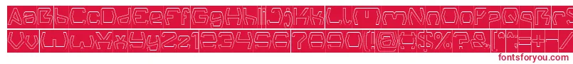 Groovy Kind Of Life Hollow Inverse-fontti – punaiset fontit valkoisella taustalla