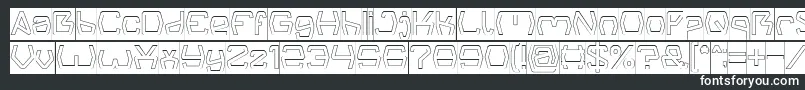 Groovy Kind Of Life Hollow Inverse-fontti – valkoiset fontit mustalla taustalla