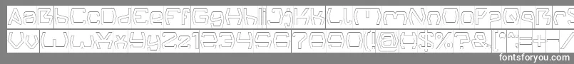 Groovy Kind Of Life Hollow Inverse Font – White Fonts on Gray Background