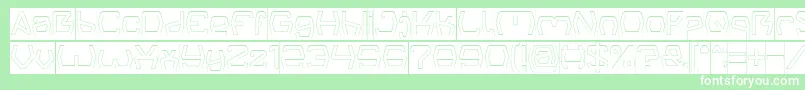 Groovy Kind Of Life Hollow Inverse Font – White Fonts on Green Background