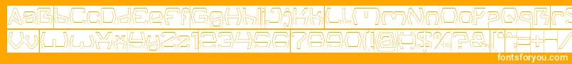 Groovy Kind Of Life Hollow Inverse-fontti – valkoiset fontit oranssilla taustalla