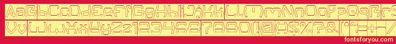 Groovy Kind Of Life Hollow Inverse Font – Yellow Fonts on Red Background