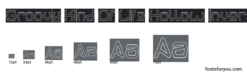 Groovy Kind Of Life Hollow Inverse Font Sizes