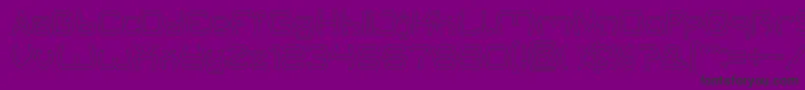 Groovy Kind Of Life Hollow Font – Black Fonts on Purple Background