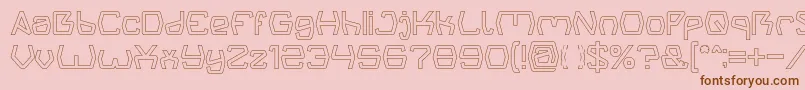 Groovy Kind Of Life Hollow Font – Brown Fonts on Pink Background