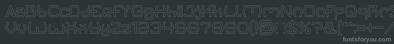 Groovy Kind Of Life Hollow Font – Gray Fonts on Black Background
