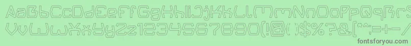 Groovy Kind Of Life Hollow Font – Gray Fonts on Green Background