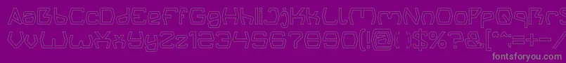 Groovy Kind Of Life Hollow Font – Gray Fonts on Purple Background